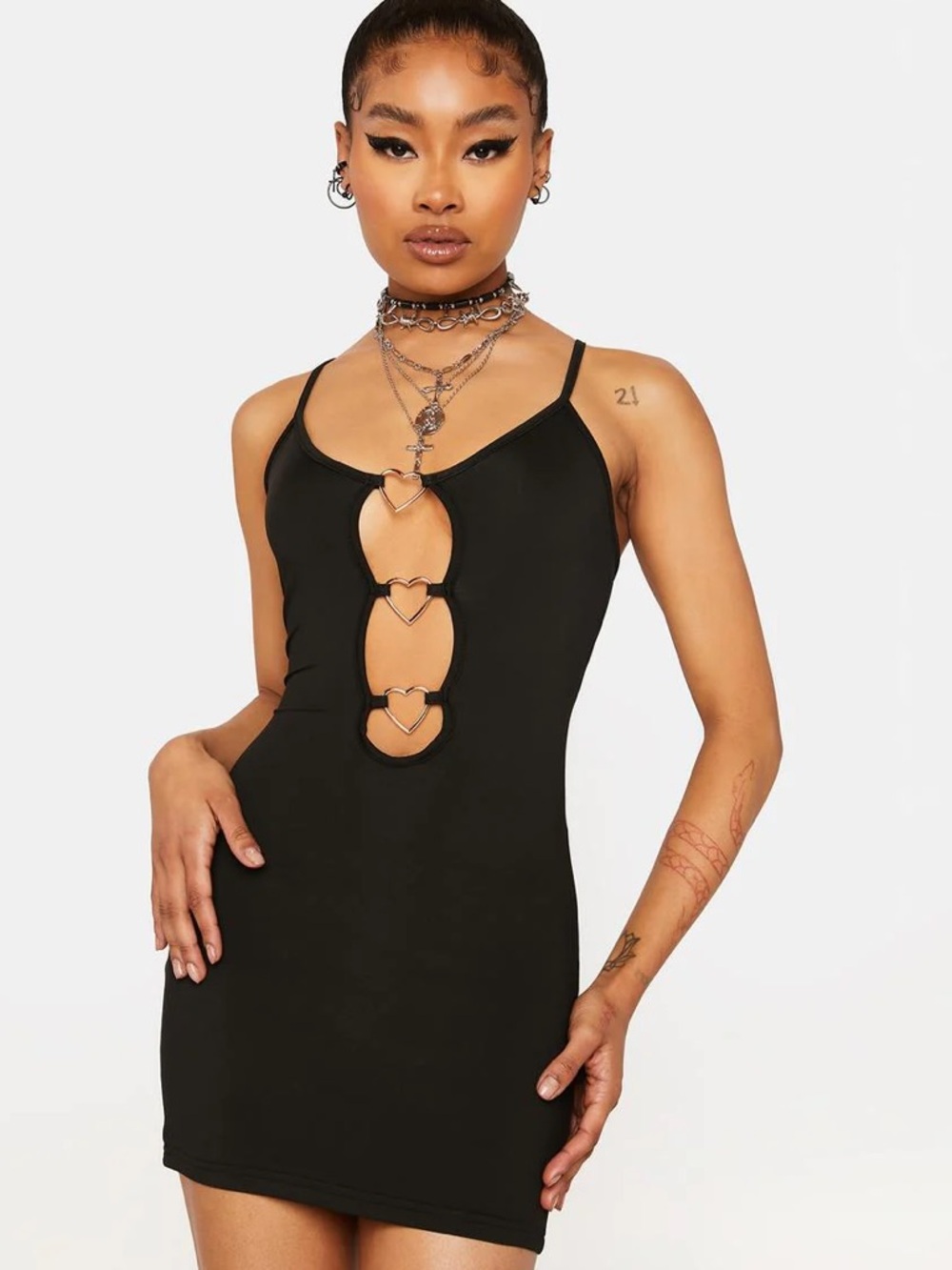 Bodycon Heart Mini Dress